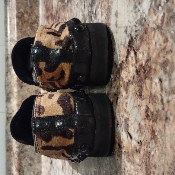 *FINAL PRICE* Prada Women's Leopard Stud Platform Slip-On Shoes - Picture 9 of 14